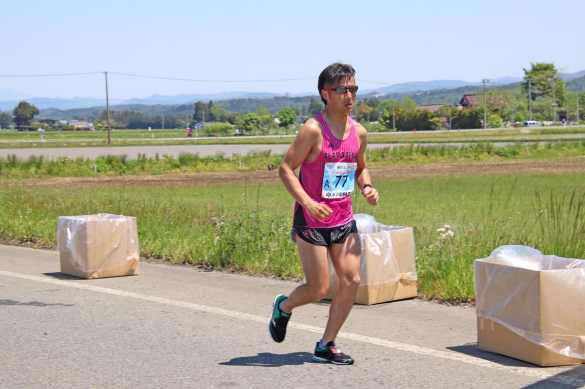 いわて奥州きらめきマラソン2018 フルマラソン5・37.5km給水/10km折り返し 2018/05/20