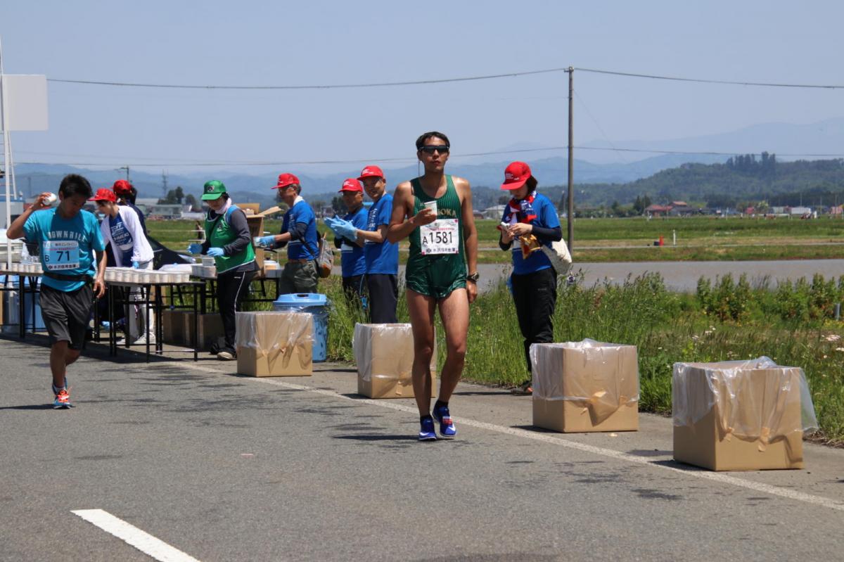 いわて奥州きらめきマラソン2018 フルマラソン5・37.5km給水/10km折り返し 2018/05/20