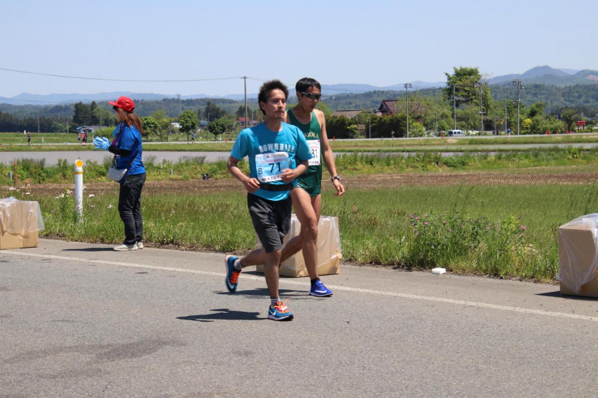 いわて奥州きらめきマラソン2018 フルマラソン5・37.5km給水/10km折り返し 2018/05/20