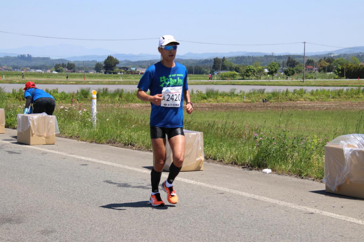 いわて奥州きらめきマラソン2018 フルマラソン5・37.5km給水/10km折り返し 2018/05/20