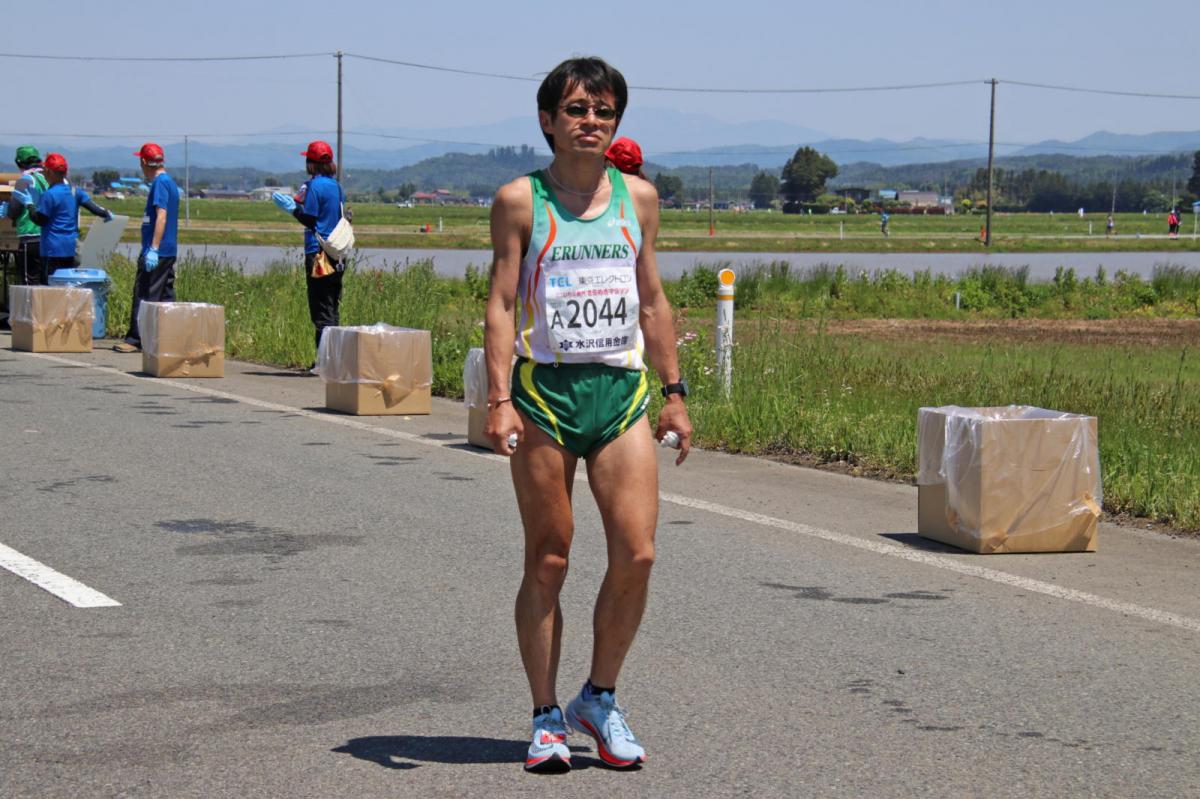 いわて奥州きらめきマラソン2018 フルマラソン5・37.5km給水/10km折り返し 2018/05/20