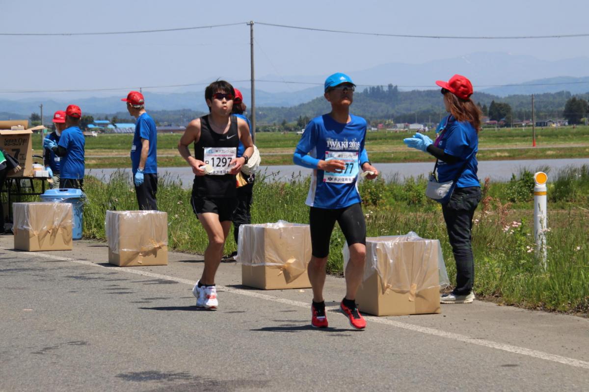 いわて奥州きらめきマラソン2018 フルマラソン5・37.5km給水/10km折り返し 2018/05/20