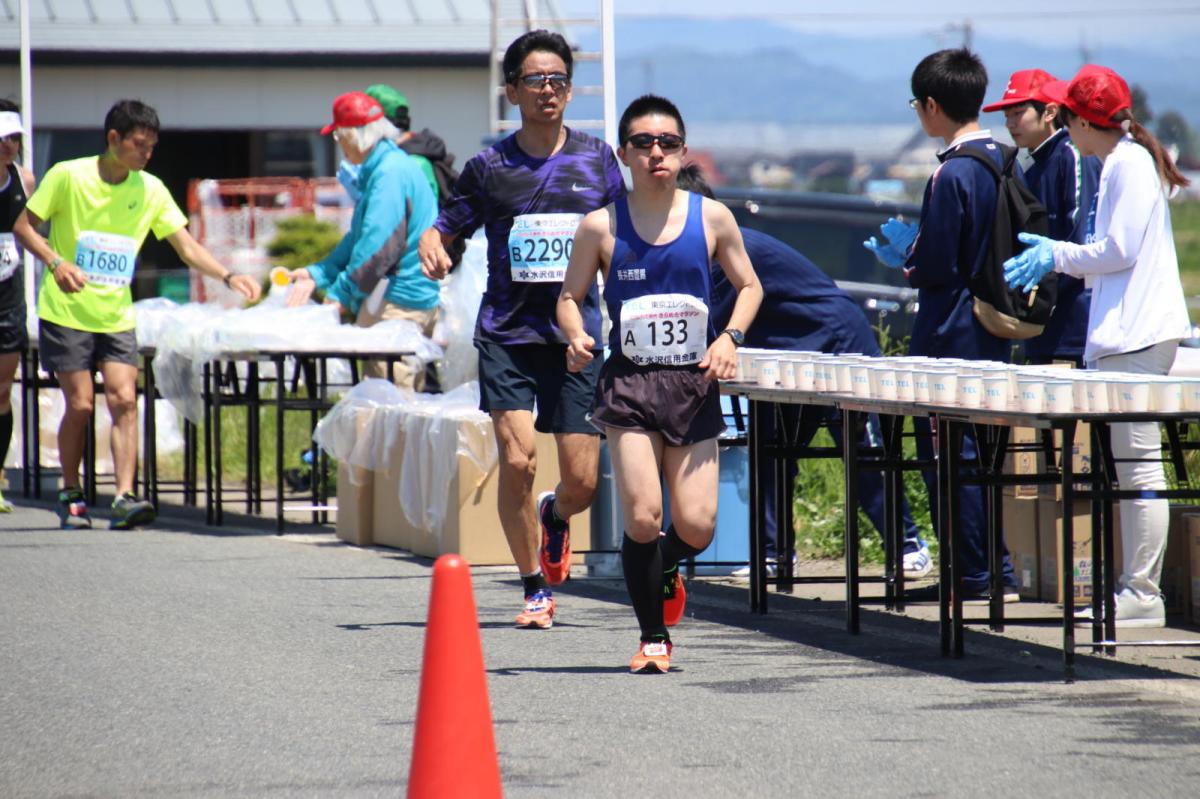 いわて奥州きらめきマラソン2018 フルマラソン5・37.5km給水/10km折り返し 2018/05/20