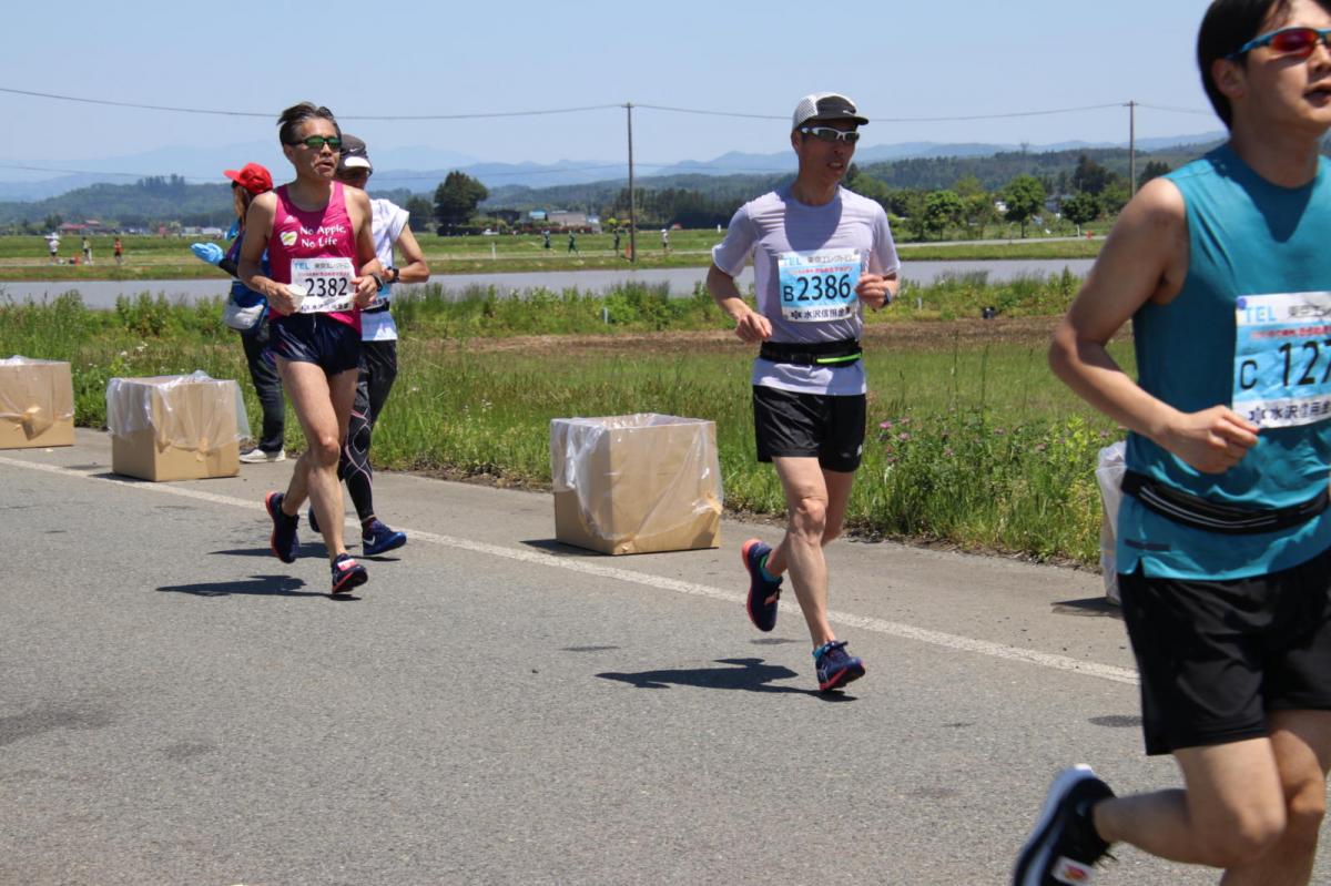 いわて奥州きらめきマラソン2018 フルマラソン5・37.5km給水/10km折り返し 2018/05/20