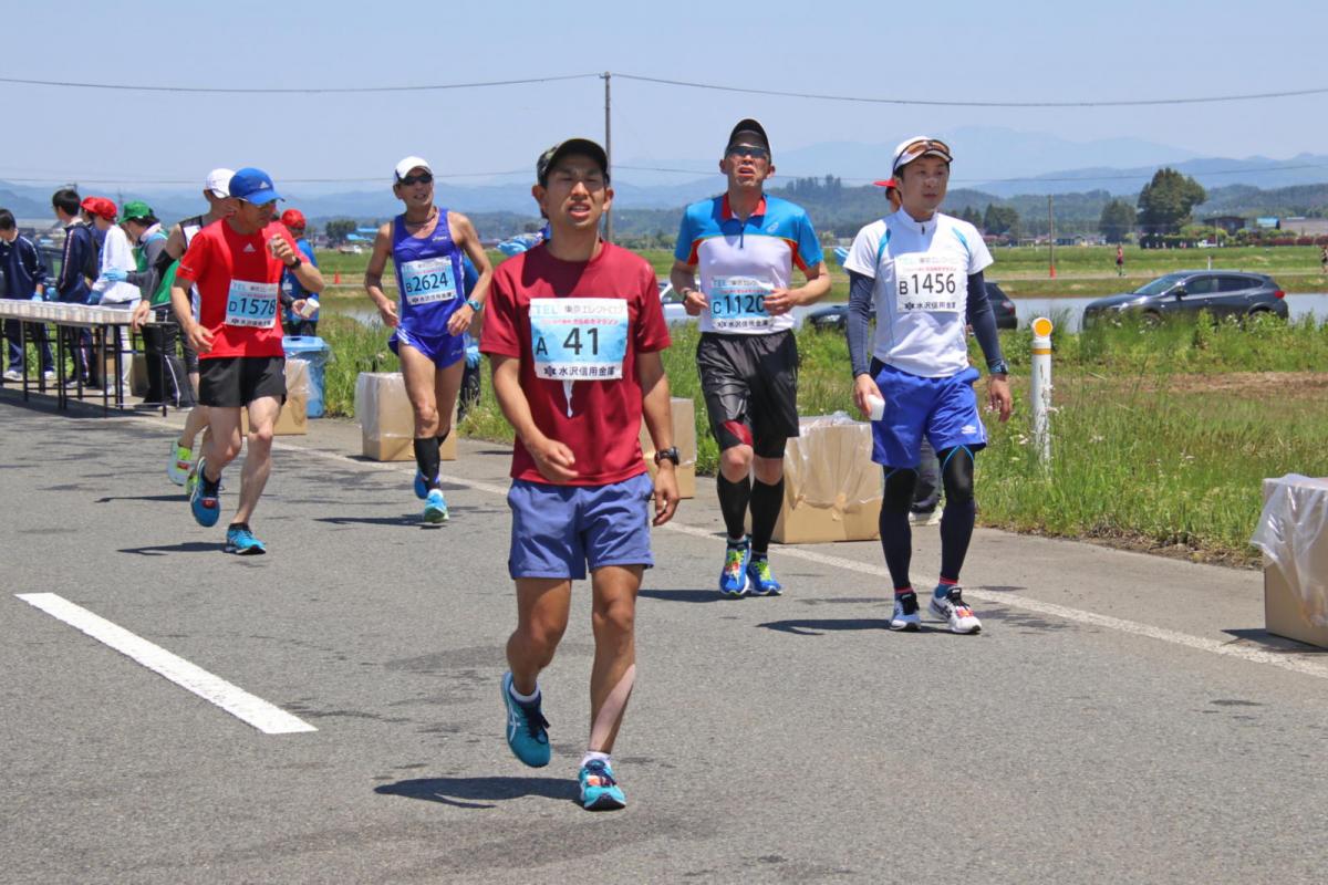 いわて奥州きらめきマラソン2018 フルマラソン5・37.5km給水/10km折り返し 2018/05/20