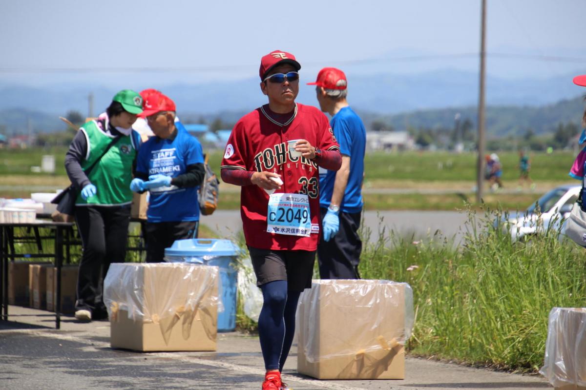 いわて奥州きらめきマラソン2018 フルマラソン5・37.5km給水/10km折り返し 2018/05/20