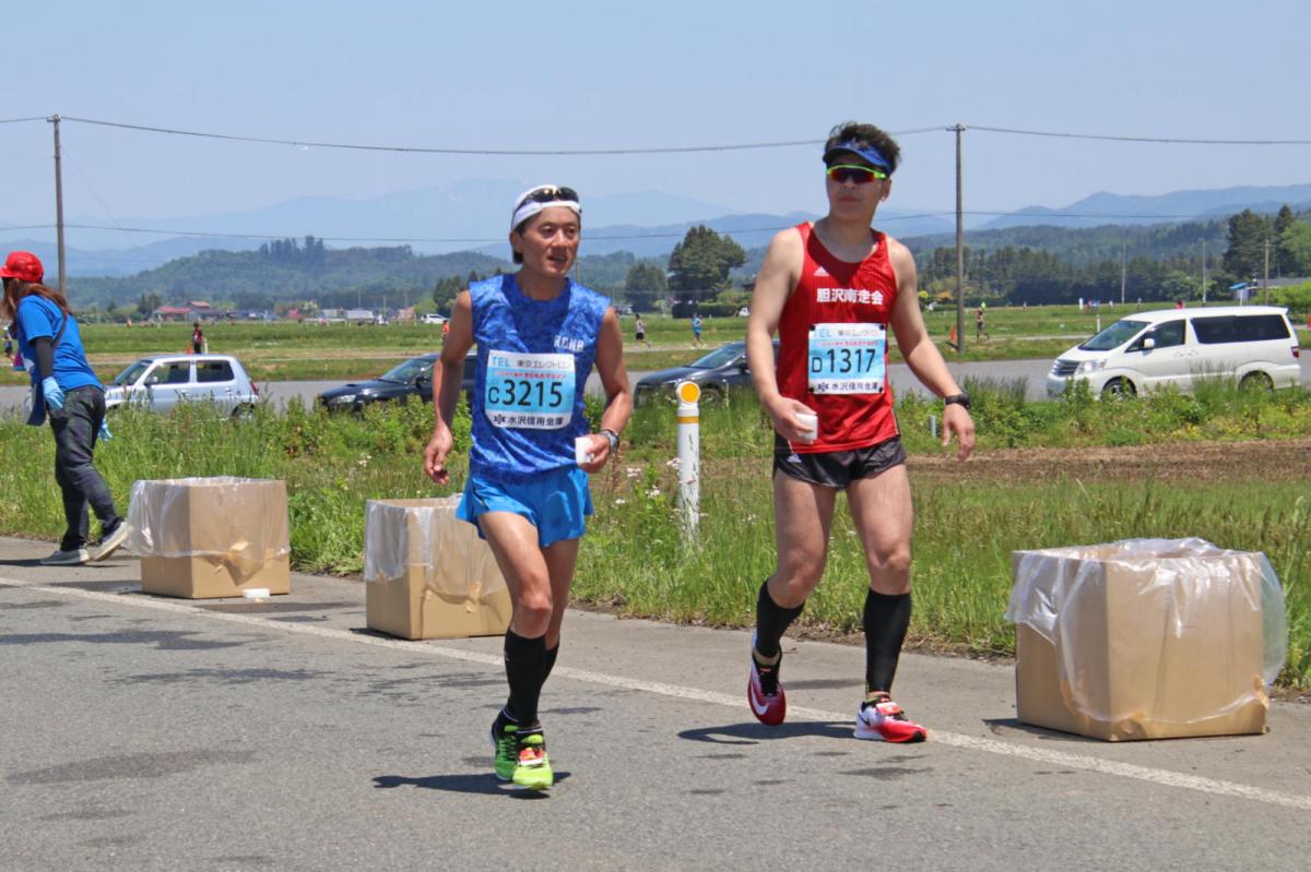 いわて奥州きらめきマラソン2018 フルマラソン5・37.5km給水/10km折り返し 2018/05/20