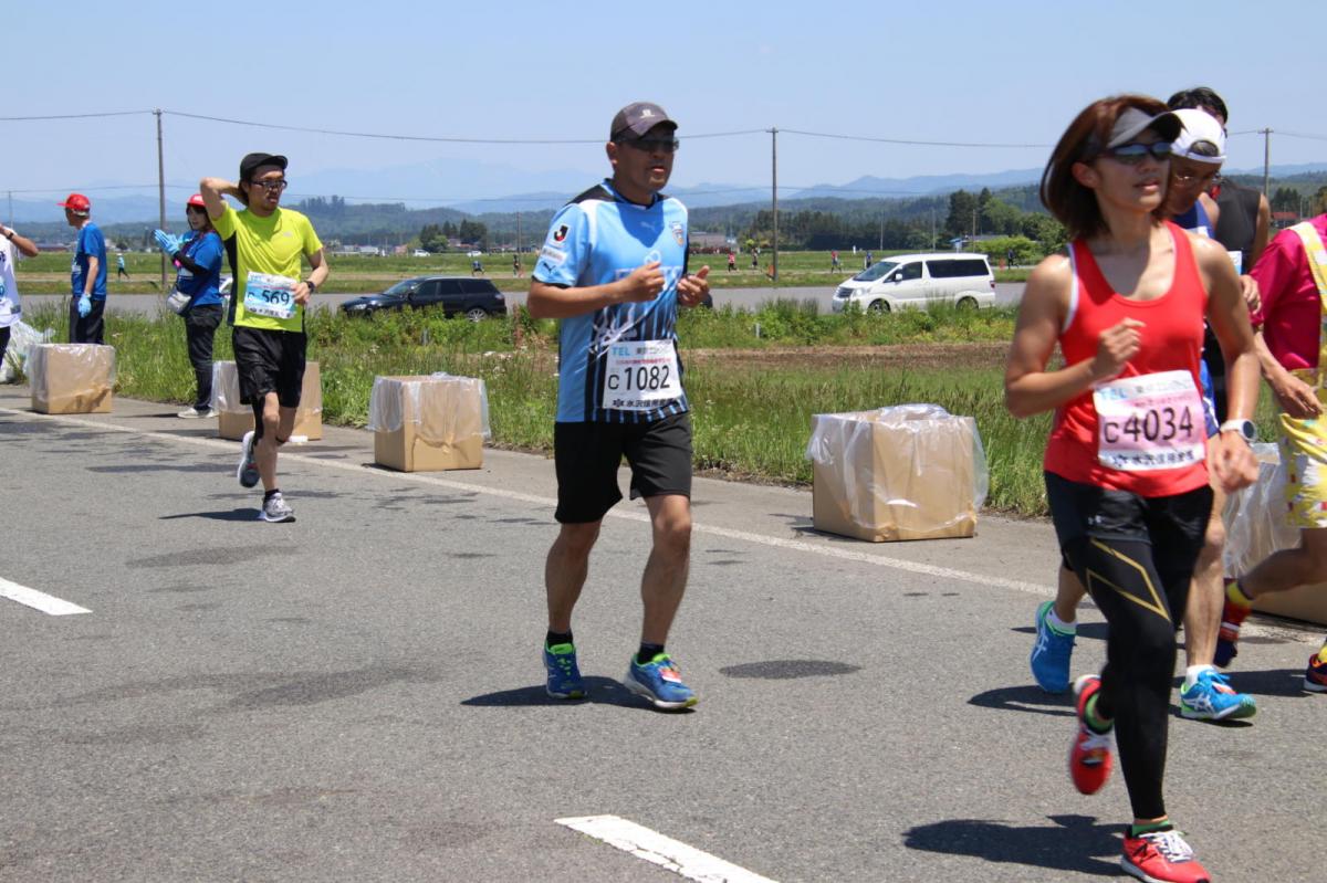 いわて奥州きらめきマラソン2018 フルマラソン5・37.5km給水/10km折り返し 2018/05/20