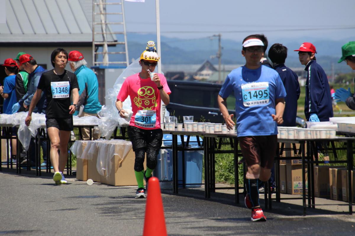 いわて奥州きらめきマラソン2018 フルマラソン5・37.5km給水/10km折り返し 2018/05/20
