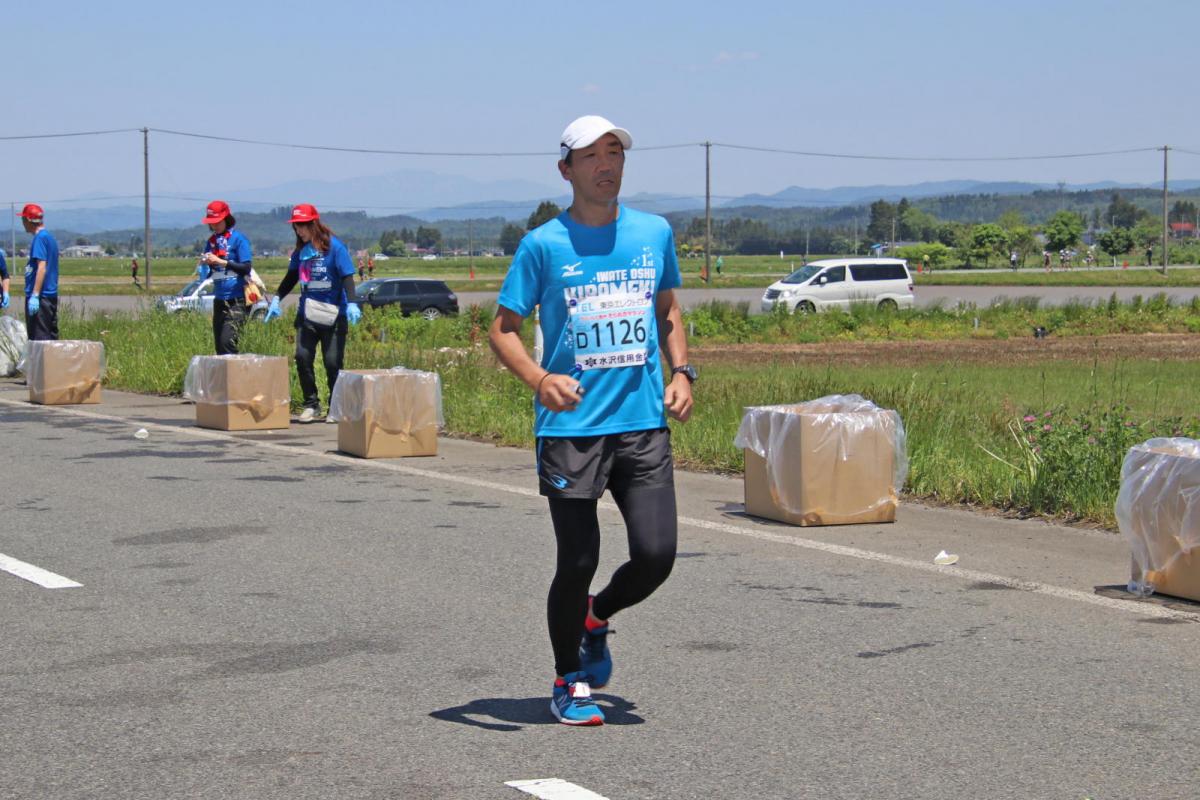 いわて奥州きらめきマラソン2018 フルマラソン5・37.5km給水/10km折り返し 2018/05/20