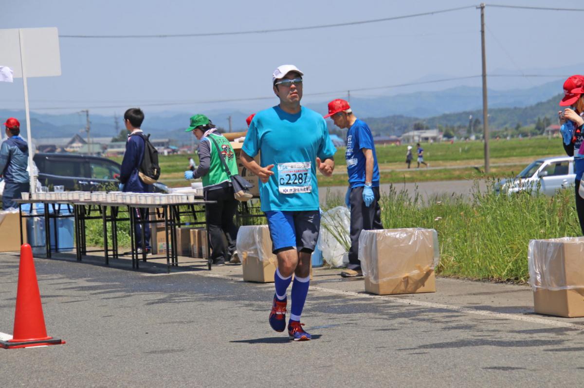 いわて奥州きらめきマラソン2018 フルマラソン5・37.5km給水/10km折り返し 2018/05/20