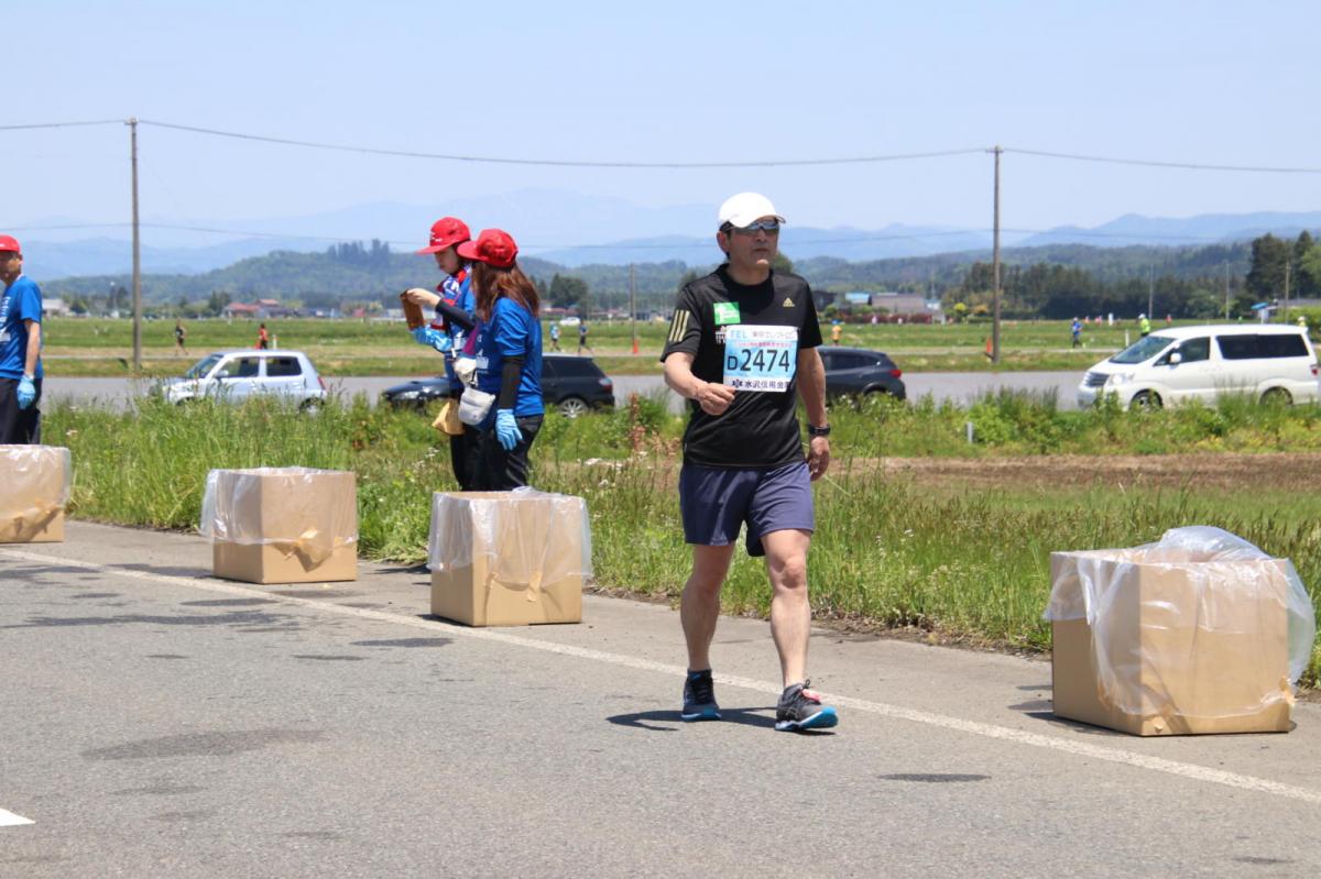 いわて奥州きらめきマラソン2018 フルマラソン5・37.5km給水/10km折り返し 2018/05/20