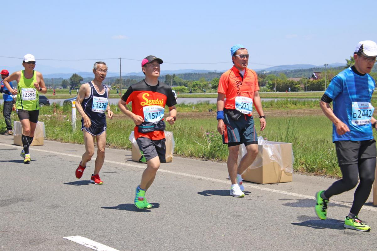 いわて奥州きらめきマラソン2018 フルマラソン5・37.5km給水/10km折り返し 2018/05/20