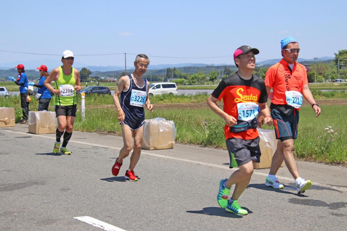 いわて奥州きらめきマラソン2018 フルマラソン5・37.5km給水/10km折り返し 2018/05/20