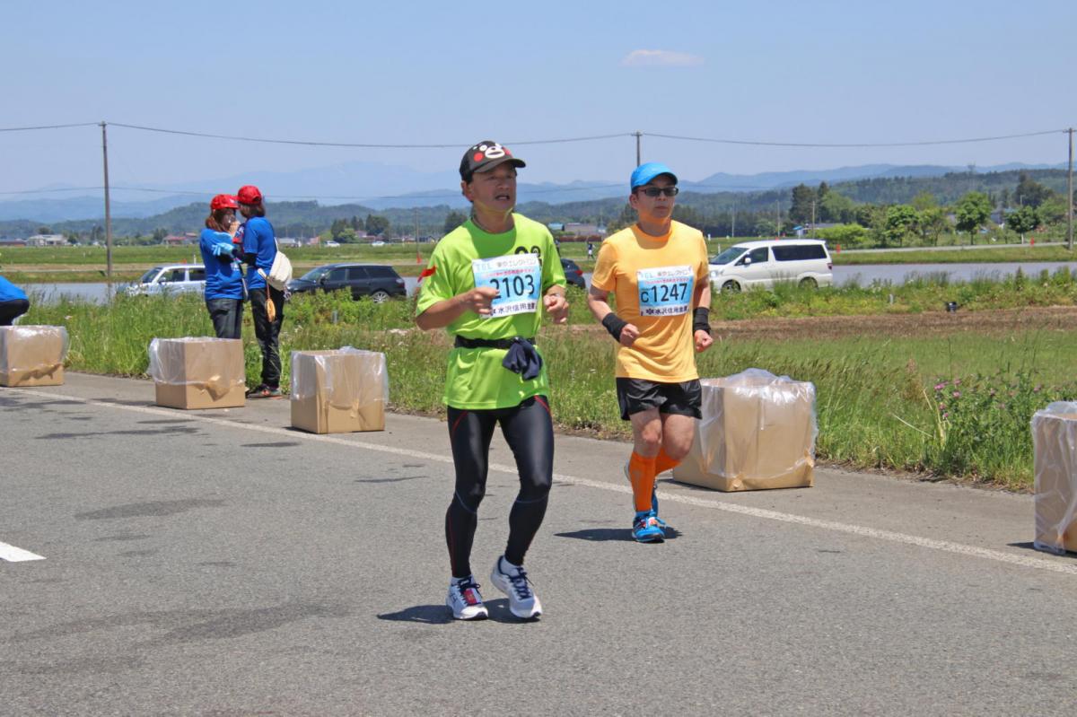 いわて奥州きらめきマラソン2018 フルマラソン5・37.5km給水/10km折り返し 2018/05/20
