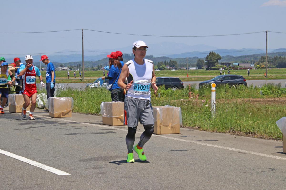 いわて奥州きらめきマラソン2018 フルマラソン5・37.5km給水/10km折り返し 2018/05/20