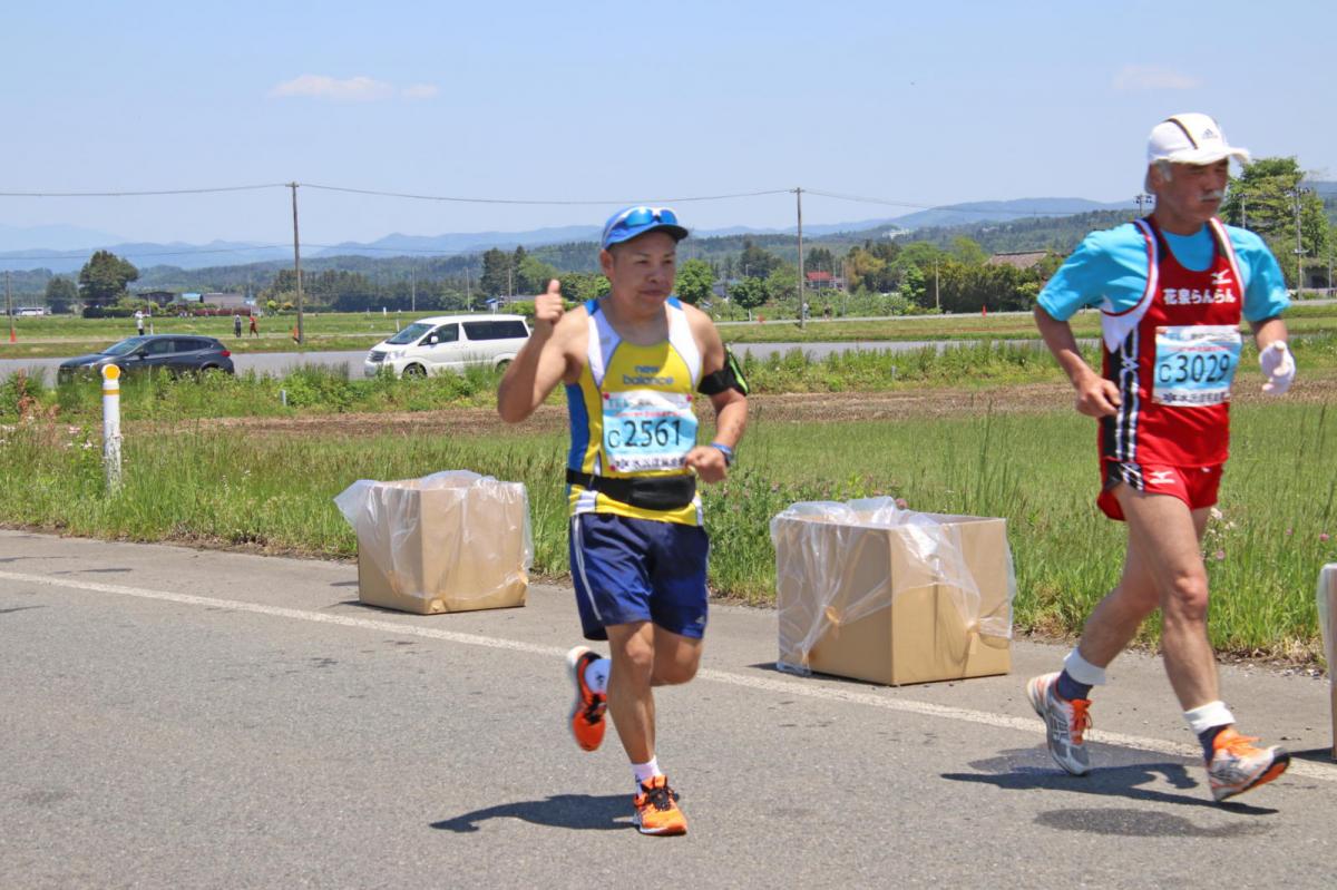 いわて奥州きらめきマラソン2018 フルマラソン5・37.5km給水/10km折り返し 2018/05/20
