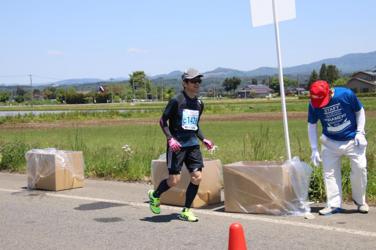 いわて奥州きらめきマラソン2018 フルマラソン5・37.5km給水/10km折り返し 2018/05/20