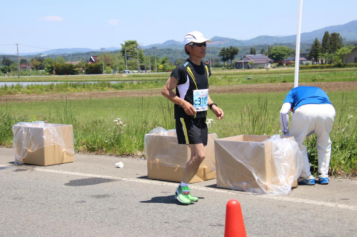 いわて奥州きらめきマラソン2018 フルマラソン5・37.5km給水/10km折り返し 2018/05/20