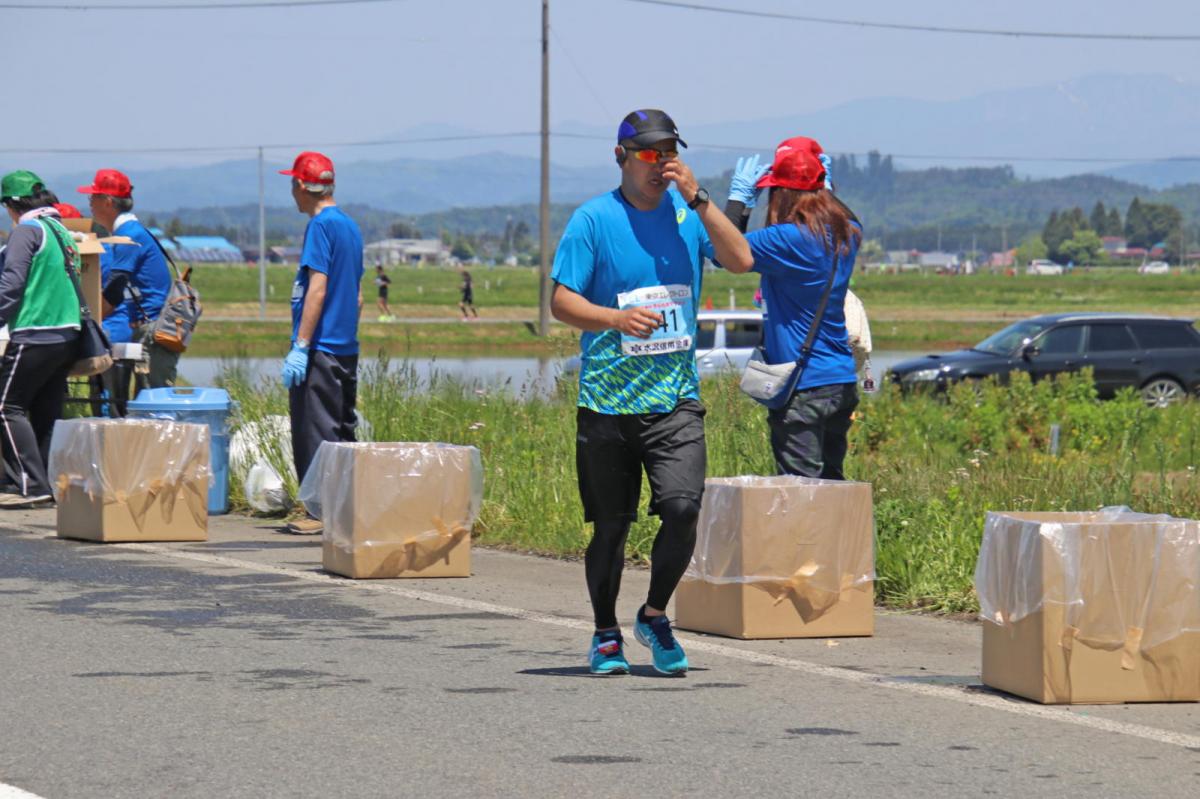 いわて奥州きらめきマラソン2018 フルマラソン5・37.5km給水/10km折り返し 2018/05/20