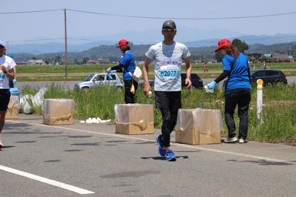 いわて奥州きらめきマラソン2018 フルマラソン5・37.5km給水/10km折り返し 2018/05/20