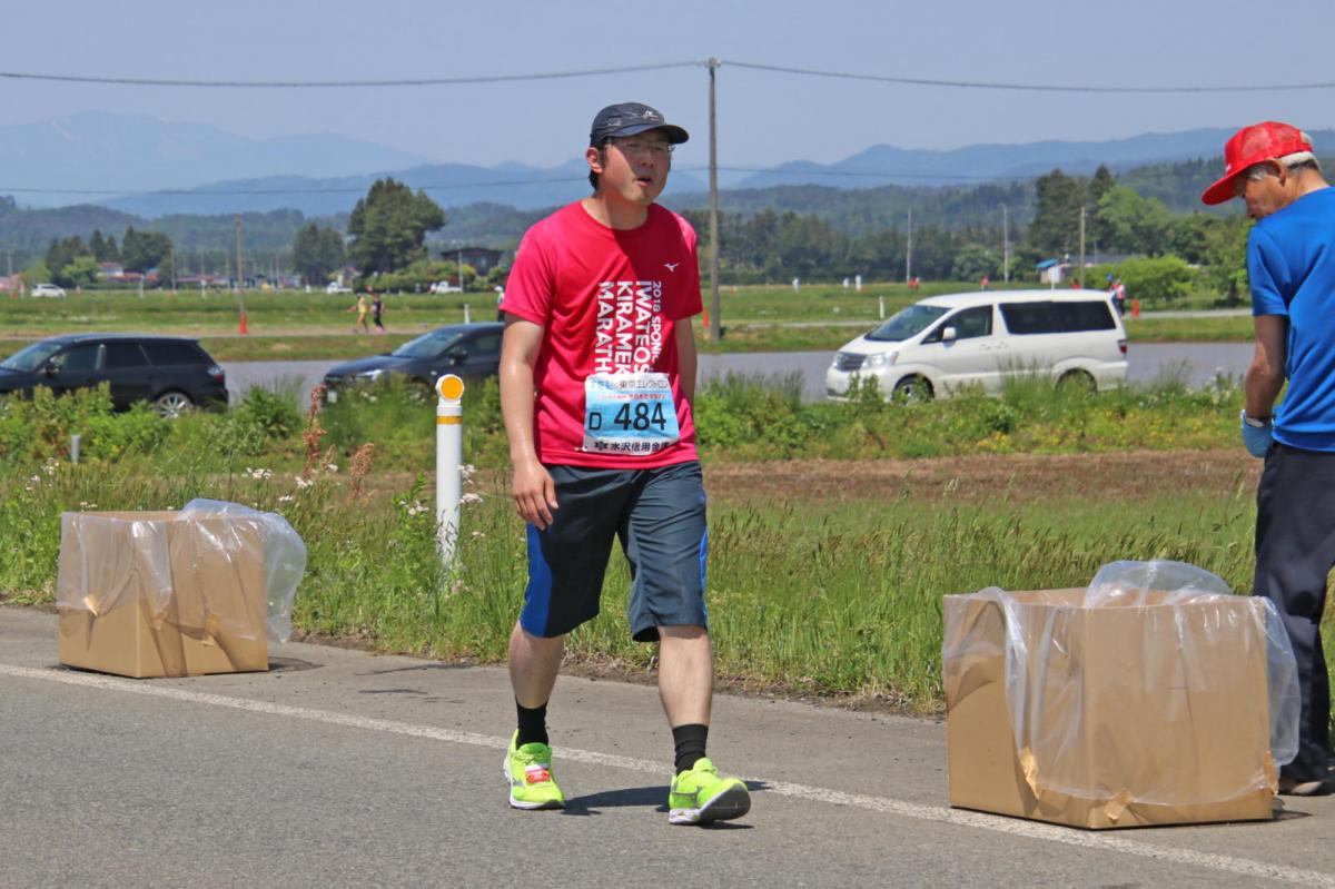 いわて奥州きらめきマラソン2018 フルマラソン5・37.5km給水/10km折り返し 2018/05/20