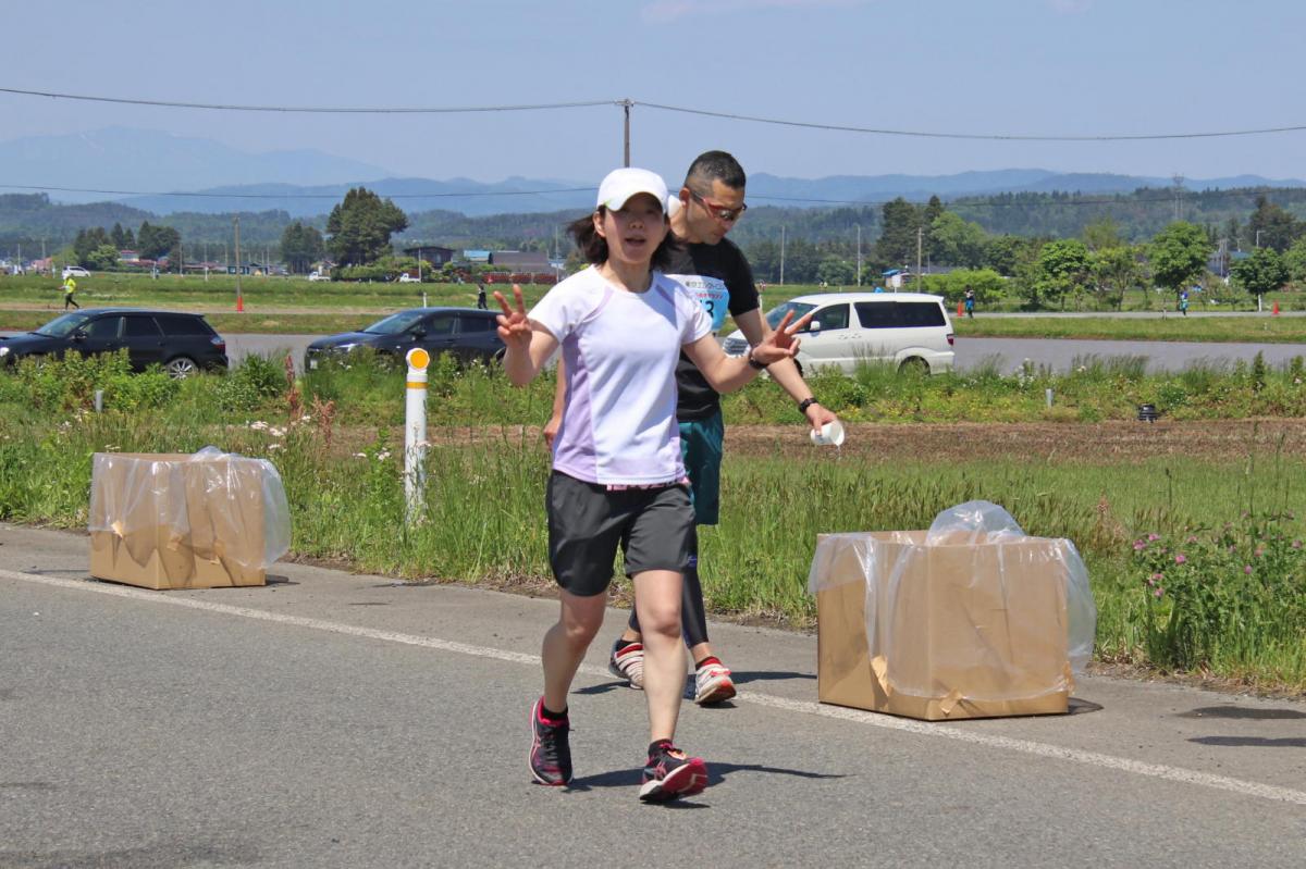 いわて奥州きらめきマラソン2018 フルマラソン5・37.5km給水/10km折り返し 2018/05/20