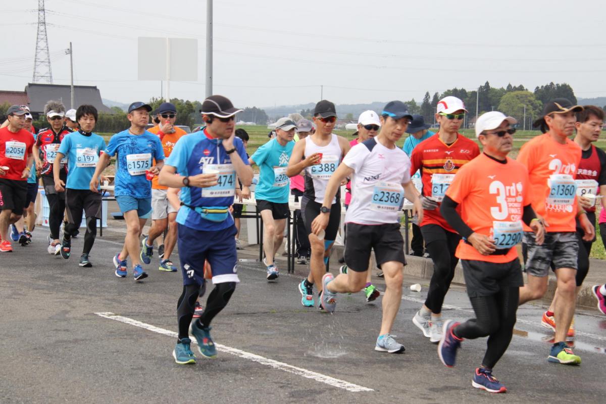 いわて奥州きらめきマラソン2019その3 給水(2)(15)・10km折返し編 2019/05/19