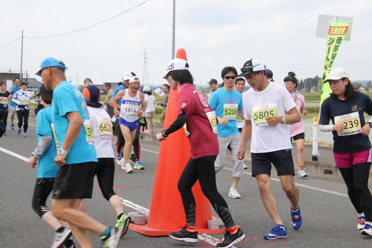 いわて奥州きらめきマラソン2019その3 給水(2)(15)・10km折返し編 2019/05/19